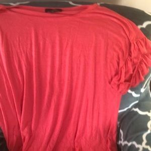 Short sleeve ruffle top